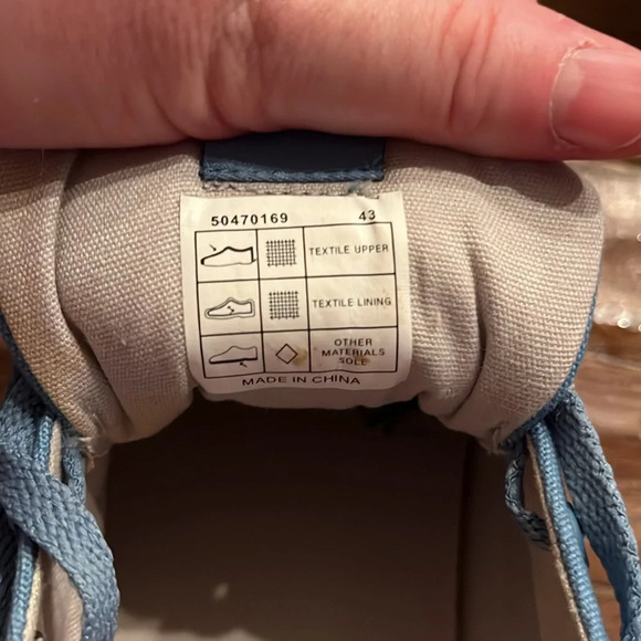 HUGO Men’s Full Canvas Lace Up Sneaked in Brilliant Blue Size 10 - Picture 7 of 10